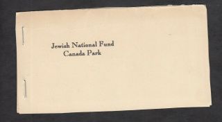 Israel Judaica Kkl Jnf Ro.  1677 Canada Park Stamp Booklet