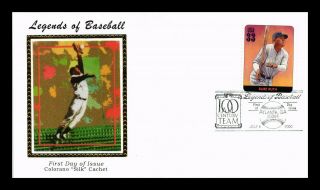 Us Cover Babe Ruth Legends Of Baseball Fdc Colorano Silk Cachet