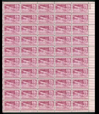 Us C45 Full Sheet 1949 Airmail Wright Brothers (50) @.  06 Fv=$3.  00