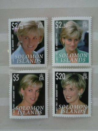 Solomon Islands 2007 Diana 10th Anniversary Of Death 4v Mnh Set