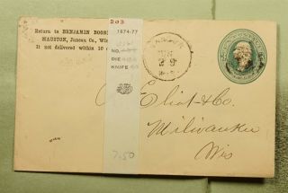 Dr Who Bangor Wi Fancy Cancel Stationery U161 (see Photo For Info) E56109