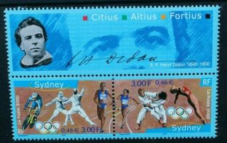 France 2000 Olympic Games Sydney.  Set Of 2.  Never Hinged.  Sg3677/3678.