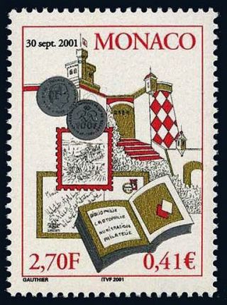 Monaco 2209,  Mnh.  Philatelic And Numismatic Bourse,  2001