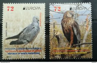 Europa Cept 2019 Macedonia Birds Set Mnh Issue Date 2 - 5