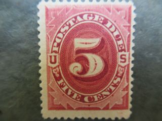 Antique Us Postage Stamp,  Five Cents Postage Due;