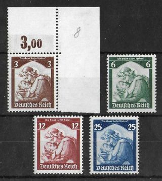 Germany Reich 1935 Nh I Complete Set Of 4 Michel 565 - 568 Cv €120 Vf