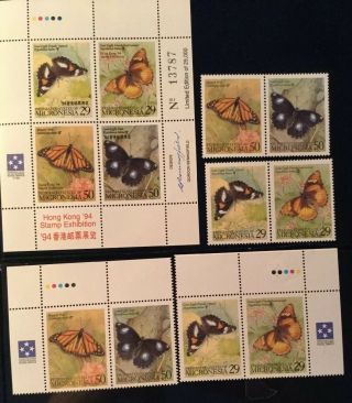 Micronesia,  1994,  Butterflies,  Souvenir Sheet,  Perf,  Mnh