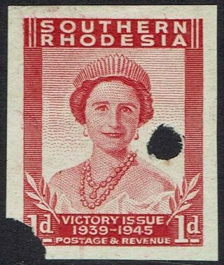 Southern Rhodesia 1947 Victory 1d Imperf Plate Proof