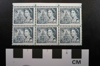 1971 Canada Stamp Queen Elizabeth Ii,  Centennial Scott 550 Block Of 6 Mnh