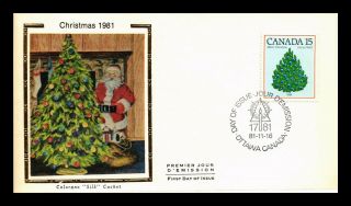 Dr Jim Stamps Christmas Tree First Day Issue Colorano Silk Cachet Canada Cover
