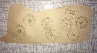 1890 Test Blotter Pine River Wisconsin Post Office Hand Cancel Stamp Postmark
