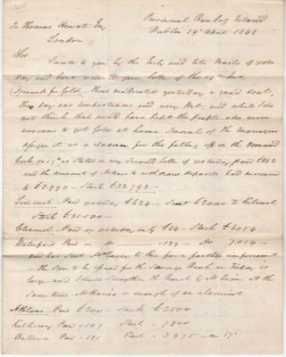 1848 PROVINCIAL BANK OF IRELAND DEMAND FOR GOLD ROBERT MURRAY TO LONDON BRANCH 2