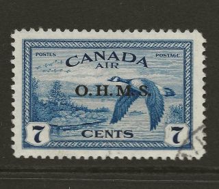 1949 Canada Sgo171 7c Blue Air With O.  H.  M.  S.  Overprint Fine Cat £14