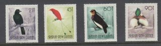 1993 Papua Guinea Birds Of Paradise Large T Set Of 4 - Muh