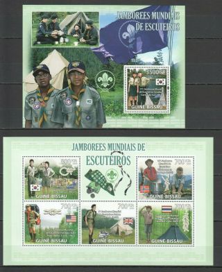 E647 2009 Guinea - Bissau Organizations Scouting World Jamboree 1kb,  1bl Mnh