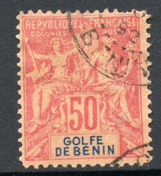 Benin 1893 French Colony 50¢ Carmine Sg 26 Vfu G787