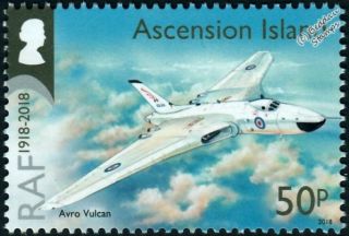 Raf Avro Vulcan B2 Bomber (white Livery) Aircraft Stamp (2018)