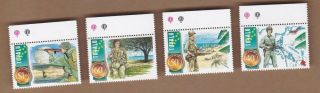 1995 Tuvalu End Of Wwii Sg 740/3 Muh Set 4