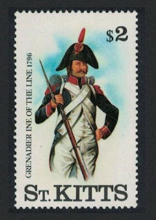 St.  Kitts Grenadier Of The Line 1v $2 Mnh Sg 235