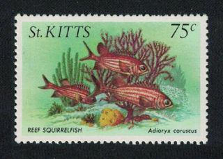 St.  Kitts Reef Squirrelfish Fish 1v 75c Mnh Sg 152