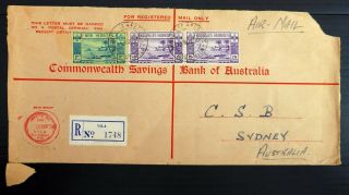 Hebrides 1950 Part Commercial Cover Registered Envelope To Australia Bp114