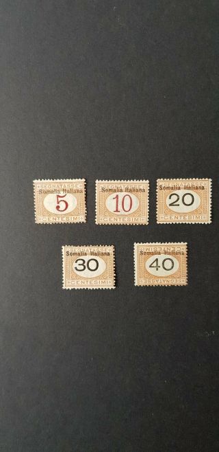 Italy Segnatasse Postage Due Stamps Overprinted Somalia Italiana