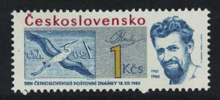 Czechoslovakia Heron Bird Stamp Day 1v Mnh Sg 2815