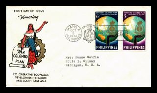 Dr Jim Stamps Colombo Plan Development Asia Fdc Philippines Combo Cover