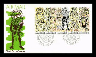 Dr Jim Stamps Festival Of Arts Combo Fdc Papua Guinea Airmail Cover
