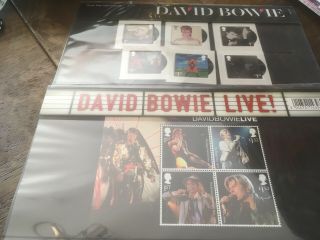 David Bowie Live Royal Mail Presentation Pack 538 And Mini Sheet