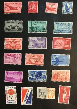 Us Airmail Stamps Mnh Selection