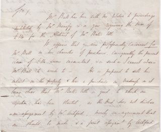 1840 MOORGATE St 1d PAID & RED TOO LATE J H POLLOCK LETTER TO BENJAMIN R BAKER 2