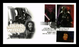 Us Cover Star Wars Film Darth Vader Darth Maul Multi Franked Fdc