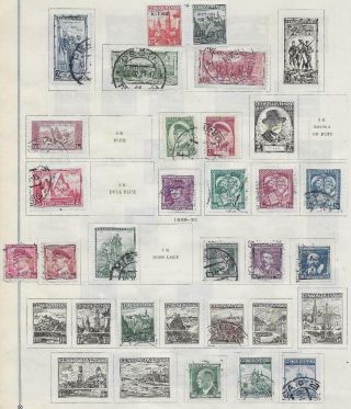 24 Czechoslovakia Stamps From Quality Old Album 1934 - 1937