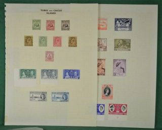 Turks And Caicos Islands Stamps Selection On 3 Pages H/m & (t165)