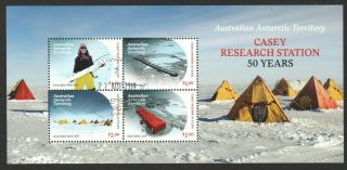 Australia Aat 2019 Casey Research Station 50 Years Souvenir Sheet 4 Stamps