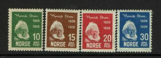 Norway Sc 132 - 135,  Hinged,  Hinge Remnant,  See Notes - S9397