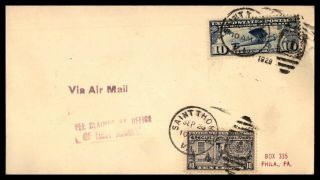 Virgin Islands St Thomas September 25 1929 Special Delivery Air Mail To Philade