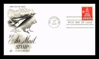 Dr Jim Stamps Us 10c Air Mail Stamp First Day Cover Art Craft San Francisco