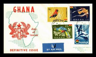 Dr Jim Stamps Birds Airmail Combo Registered First Day Issue Ghana Cover