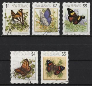 Zealand Set - 1991/5 Butterflies (perf 14 1/2) Sg 1635/9