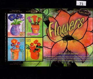 // Gambia - Mnh - Art - Ainting - Flowers - Flora - Full Sheet