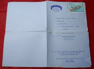 Abu Dhabi Uae 1974 Formular Air Letter To Hampshire Rochester Usa