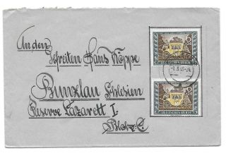 Germany Postal History Wwii Cover Addr Runslau Canc Koblenz Yr 