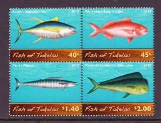 Tokelau 2012 Fish - Mnh Block Of 4 - Cat £7 - (66)