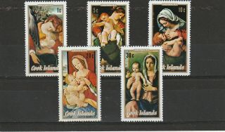 A91 - Cook Isl - Sg406 - 410 Mnh 1972 Christmas - Religious Paintings
