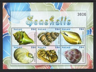 Palau 2009 Sea Shells - Mnh Miniature Sheet - Cat £17 - (77)