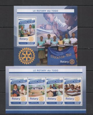 Tg204 2016 Togo Organization Rotary International In Togo Kb,  Bl Mnh