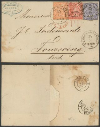 Germany North German Conf.  1868 - Cover Kassel To Tourcoing France 35140/14
