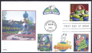 Snoopy Nasa Apollo 11 Planet Snoopy Buzz Aldrin - Lightyear Moon Fdc - Dwc